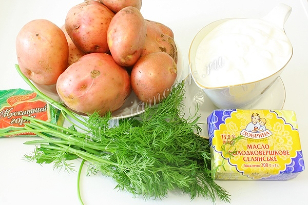 Ингредиенты для тушения картофеля в мультиварке