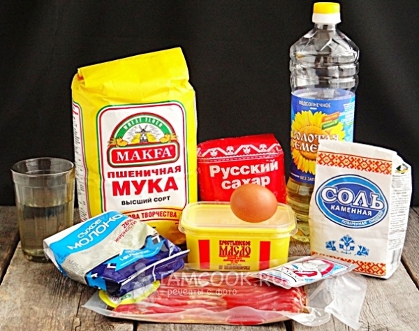 Ингредиенты для хлеба с беконом «Колоски»