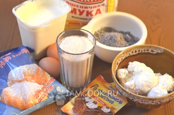 Ингредиенты для макового торта с творожным кремом