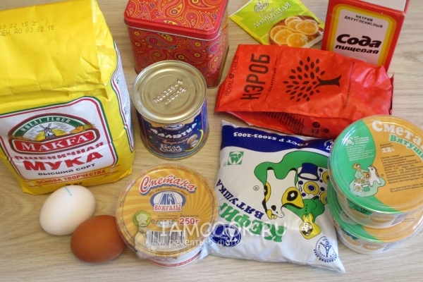 Ингредиенты для торта «Поль Робсон»