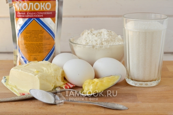 Ингредиенты для торта «Медовик» со сгущенкой