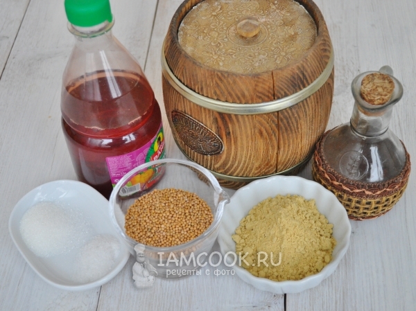 Ингредиенты для зернистой горчицы