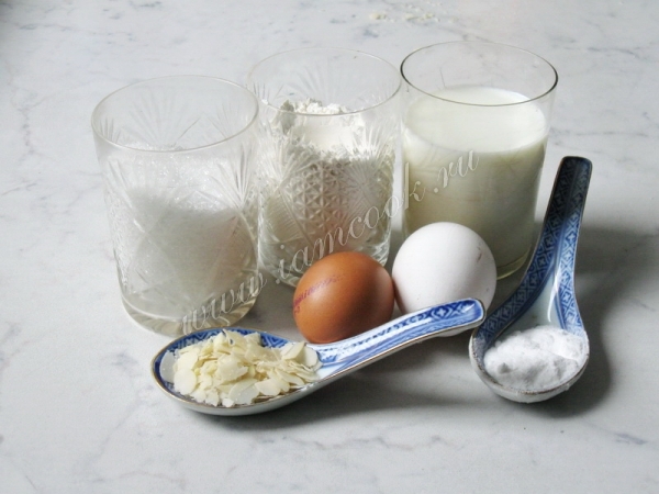 Ингредиенты для бисквитного торта с кремом