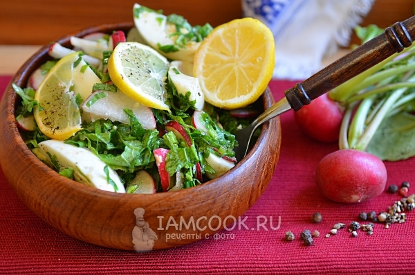 Рецепт салата с ботвой редиса