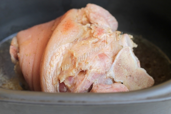 Свиная рулька в форме для запекания