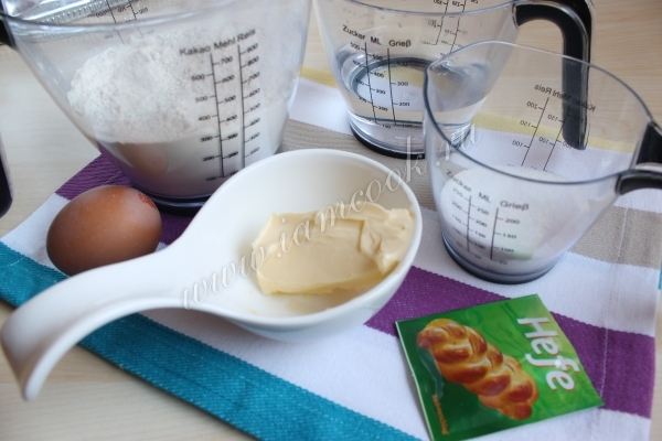 ингредиенты для булочек «Крем де-паризьен»