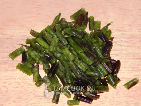 Нарезать фасоль