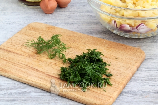 Порезать укроп