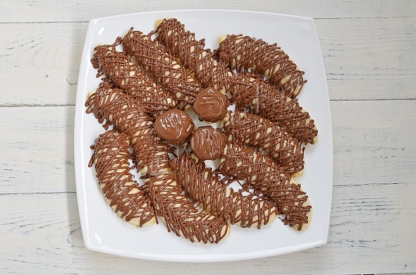 Шоколадный узор на банане