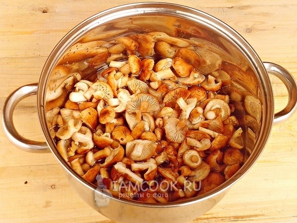 Положить грибы в воду