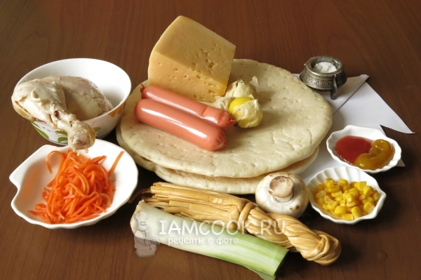 Ингредиенты для пиццы «Ёлка»