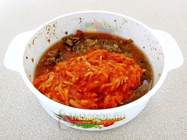 Добавить соус к печени