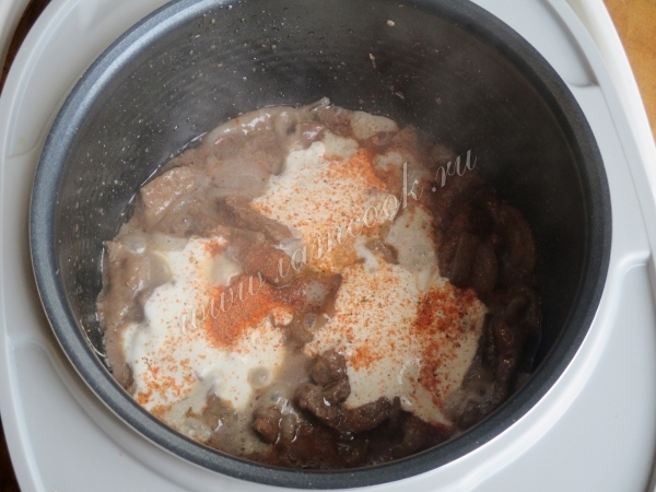Мясо с йогуртом в мультиварке