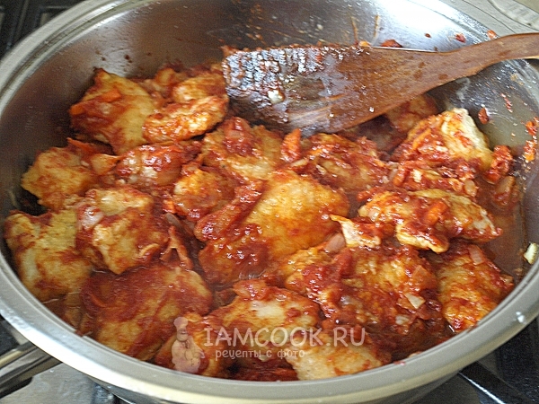 Готовая индейка в кисло-сладком соусе