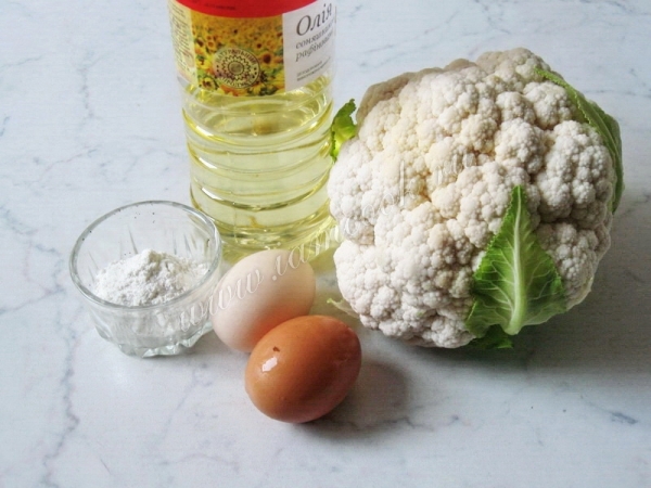 Ингредиенты для обжарки цветной капусты