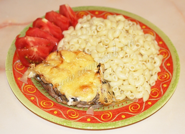 Свинина с грибами запеченная в духовке