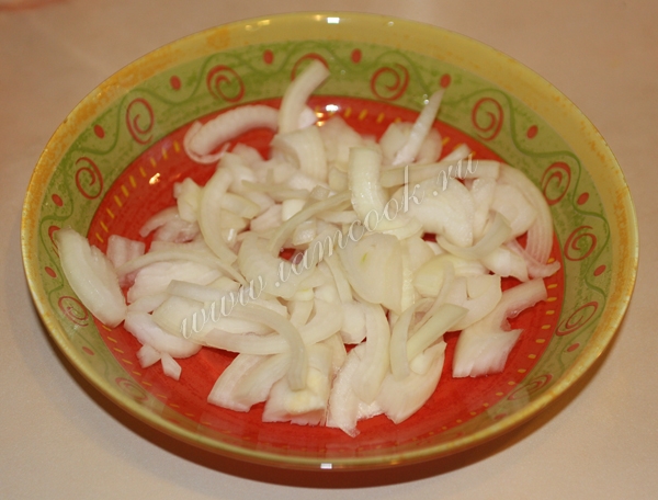 Лук четверть кольцами