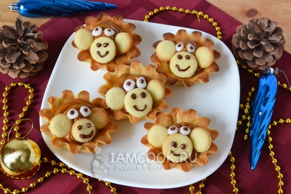 Фото песочного пирожного «Обезьянки»