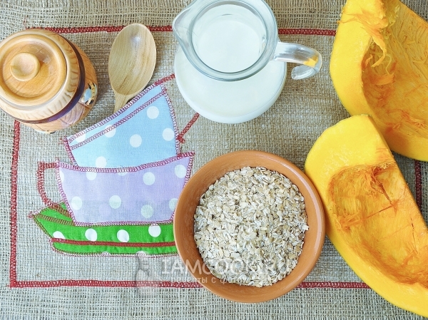 Ингредиенты для тыквенной каши в мультиварке