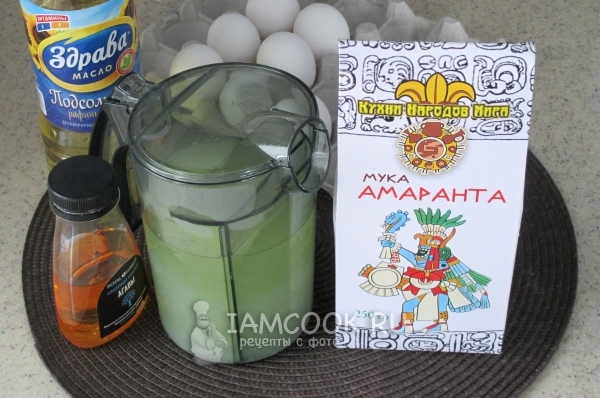 Ингредиенты для блинов из амарантовой муки