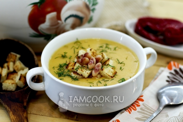 Фото супа-пюре из фасоли