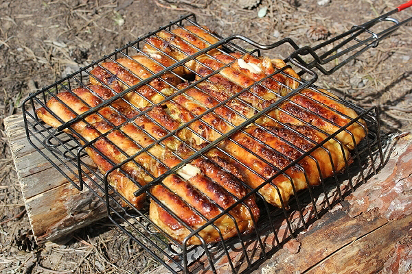 Курица на решетке