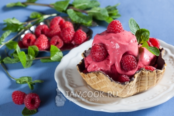 Фото малинового мороженого