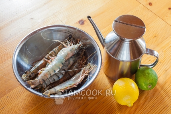 Ингредиенты для креветок на гриле