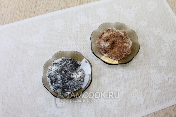 Сахар с маком и сахар с корицей