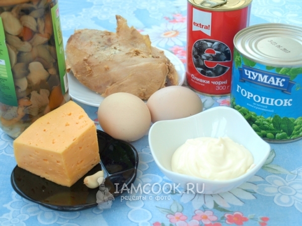 Ингредиенты для салата Ежик