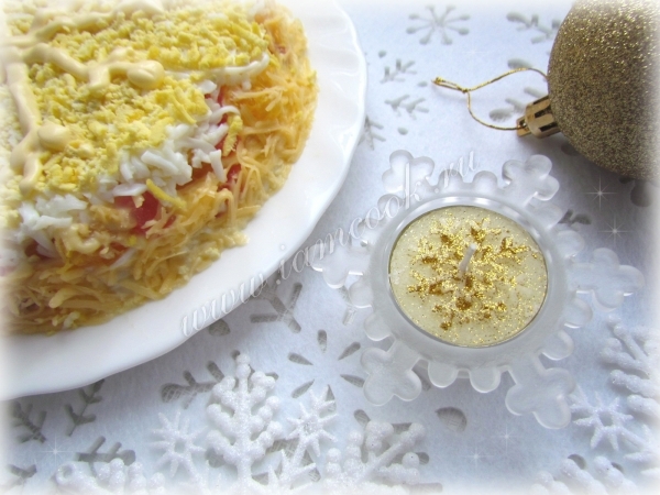 Салат снежинка