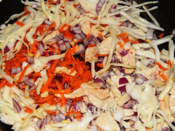 Положить овощи