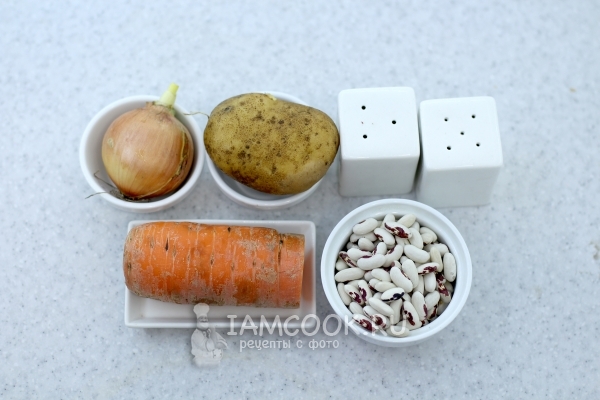 Ингредиенты для супа-пюре из фасоли
