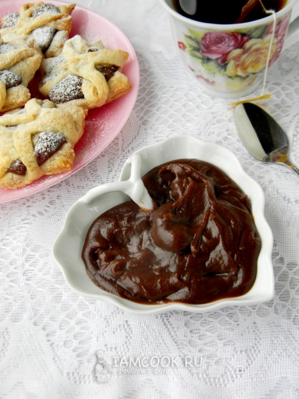 Фото десертного шоколадного крема + слоечки