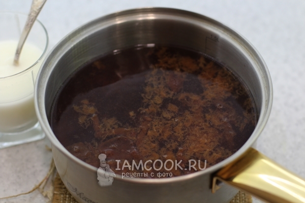 Влить крахмал