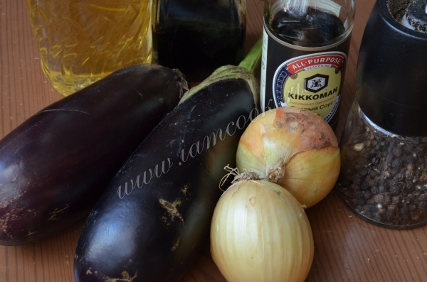 Ингредиенты для жарки баклажанов