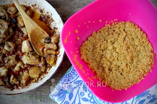 Промыть булгур