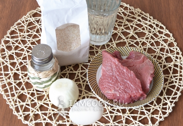 Ингредиенты для котлет из говядины по Дюкану