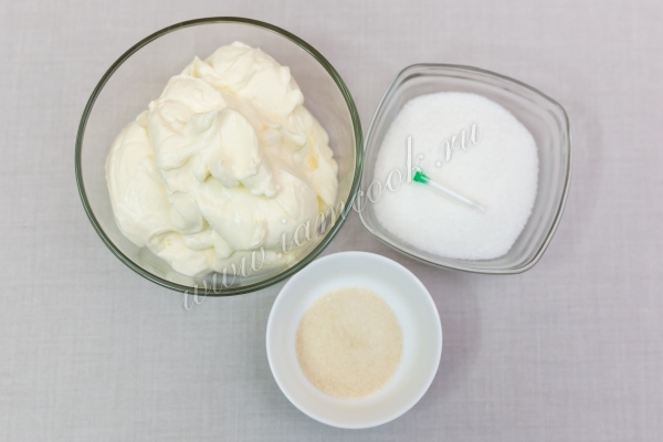 Ингредиенты для сметанного мусса