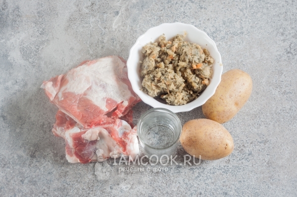 Ингредиенты для щей из серой капусты