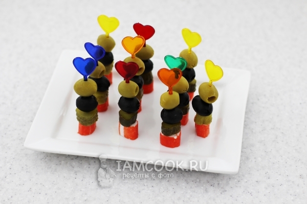 Рецепт канапе с оливками