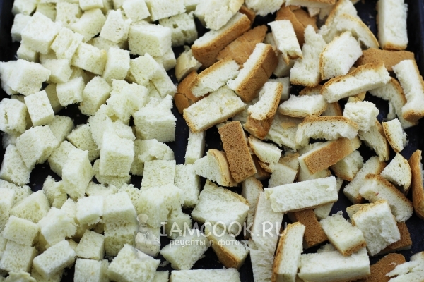 Запечь корки и мякиши