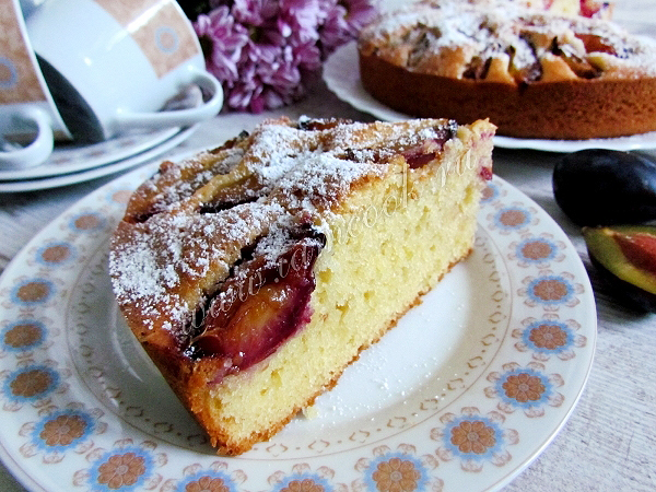 Домашний сливовый пирог