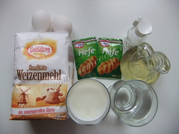 Ингредиенты для пирожков