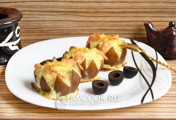Рецепт запеченной груши с креветками
