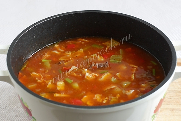 Влить кипяток