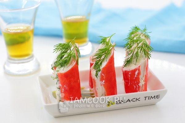 Рецепт фаршированных крабовых палочек