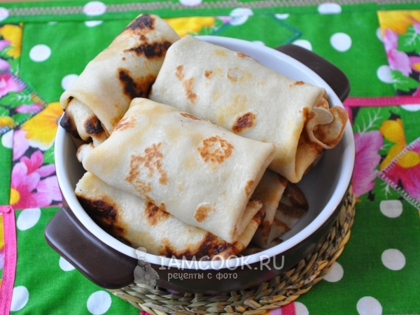 Рецепт блинов с куриной печенью и кабачком