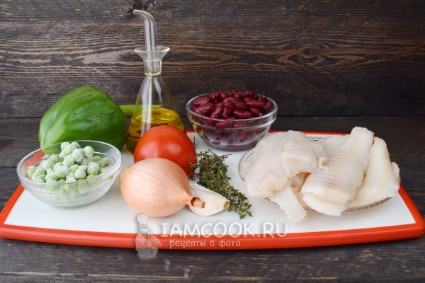 Ингредиенты для филе трески в духовке