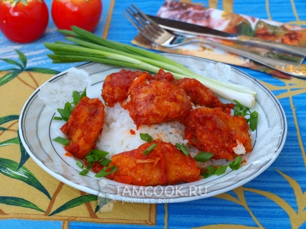 Фото индейки в кисло-сладком соусе